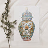 Limited edition prints showcasing the vibrant culture and intricate craftsmanship of Asia, capturing the elegance and natural beauty of traditional vases, inspired by personal travels