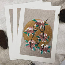 Load image into Gallery viewer, set of three Art print celebrating self-love and authenticity, featuring a woman in her natural state, available in A4, A5, and A3 sizes, printed on eco-friendly 250gsm recycled natural art paper