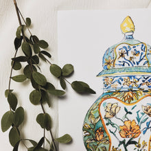 Load image into Gallery viewer, Close up of Limited edition prints showcasing the vibrant culture and intricate craftsmanship of Asia, capturing the elegance and natural beauty of traditional vases, inspired by personal travels