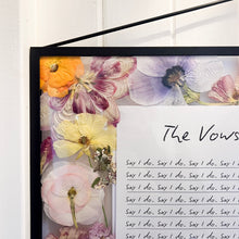 Load image into Gallery viewer, Personalised Bespoke - Black Wedding Vow Frame