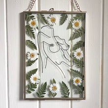 Load image into Gallery viewer, &#39;Electric Energy&#39;  Hand-drawn Pressed Flower Frame
