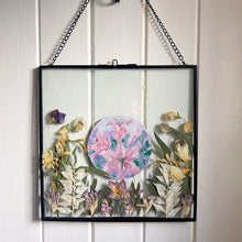 Load image into Gallery viewer, Hand painted &#39;Bouquet Lily&#39; Pressed Flower Frame
