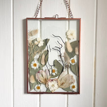 Load image into Gallery viewer, &#39;Female Form&#39; Hand-drawn Pressed Flower Frame
