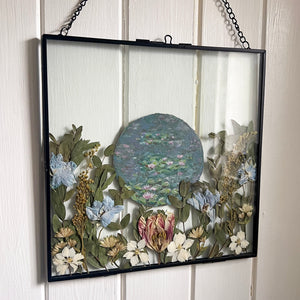 Hand painted 'Water Lily' Pressed Flower Frame