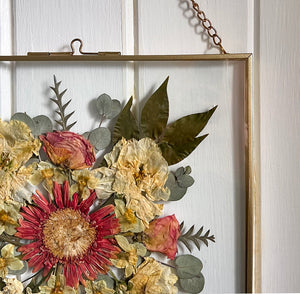 Gerbera Mandala Pressed Flower Frame