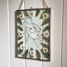 Load image into Gallery viewer, &#39;Electric Energy&#39;  Hand-drawn Pressed Flower Frame
