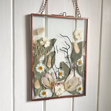 Load image into Gallery viewer, &#39;Female Form&#39; Hand-drawn Pressed Flower Frame
