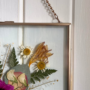 Dahlia Mandala Pressed Flower Frame