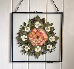 Rose Mandala Pressed Flower Frame