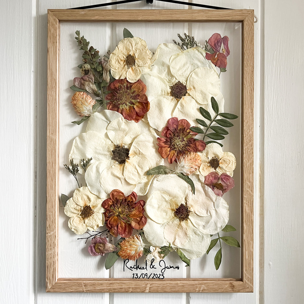 Personalised Bespoke - Handwritten Pressed Flower Frame