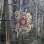 Gerbera Mandala Pressed Flower Frame
