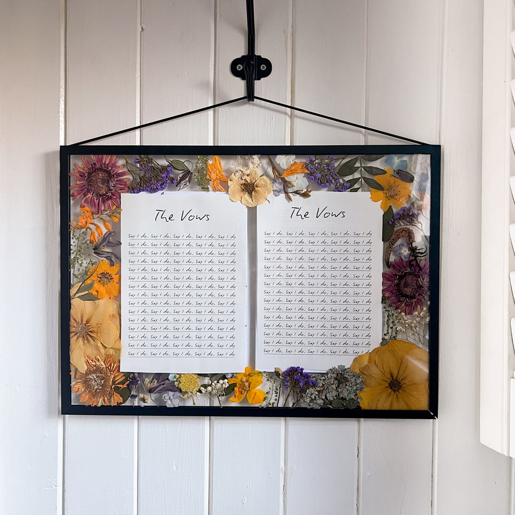 Personalised Wedding Vow Frame