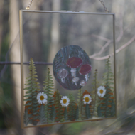 Hand painted Pressed Flower Frame 'Foraging'