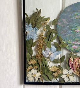 Hand painted 'Water Lily' Pressed Flower Frame