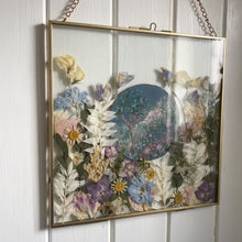 Load and play video in Gallery viewer, Hand painted &#39;Secret Garden&#39; Pressed Flower Frame
