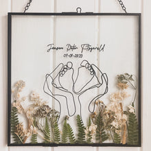Load image into Gallery viewer, Custom Baby Shower Pressed Flower Frame
