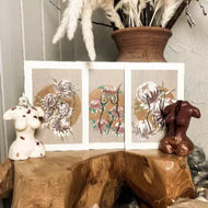 set of 3 prints showcasing women in their natural state, printed on high-quality 250gsm recycled natural art paper, available in A4, A5, and A3 sizes, designed for versatile display and empowering messages
